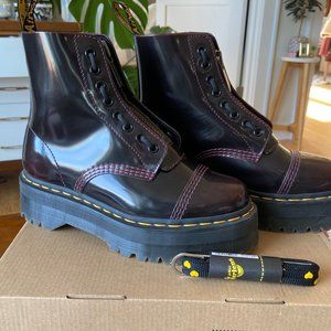 Dr. Martens Sinclair Arcadia Cherry Red size US 7 and some new laces